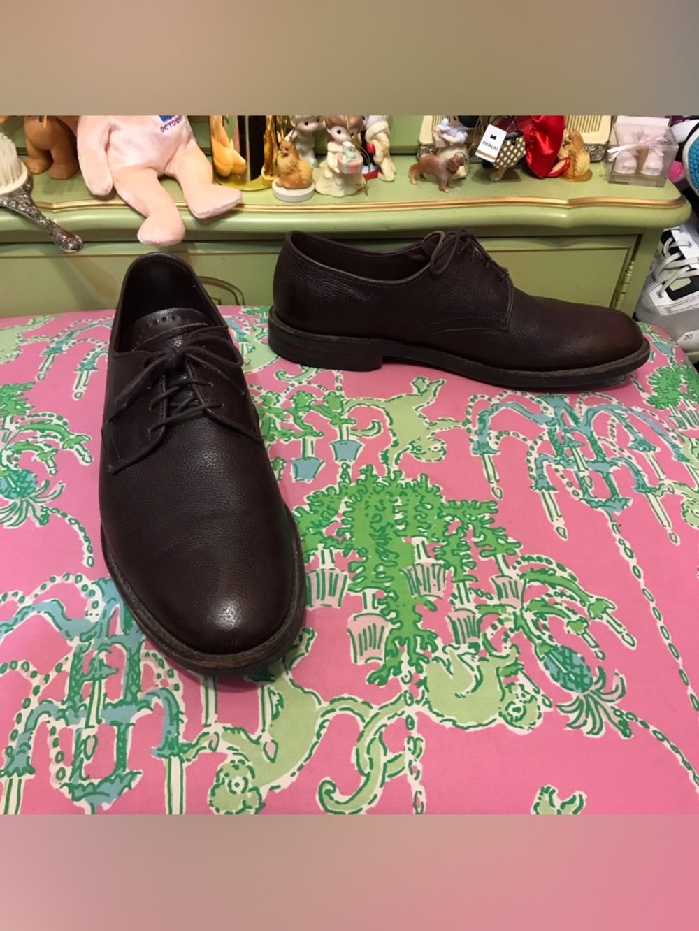 Allen Edmonds Mens 10 Port Washington Nomad Split Toe Derby Dress Shoes Brown